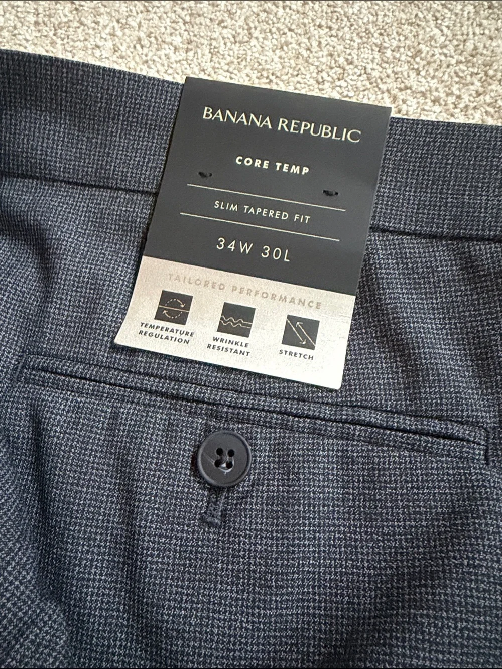 Banana Republic Charcoal Gray Men’s Slim Dress Pants